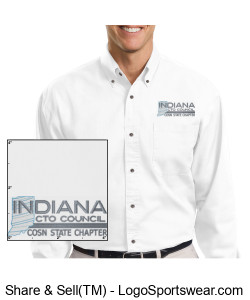 Indiana CTO Long Sleeve Shirt - White Design Zoom